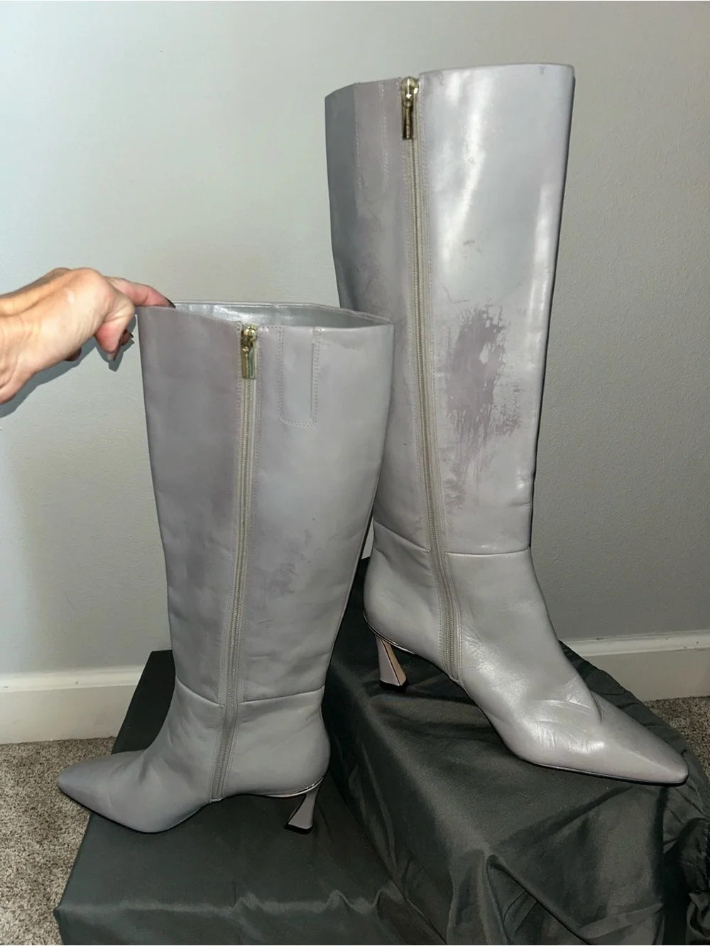 NEW Vince Camuto Women’s Gray Sutton Knee High Boot Sz 9